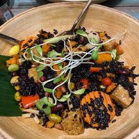 Tempeh and black rice (forgot the actual name of the dish)  at Mango in Bangkok