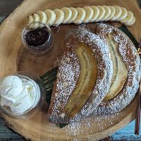 banana pancakes with nutella at Mango in Bangkok