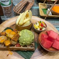 Zucchini waffles at Mango in Bangkok
