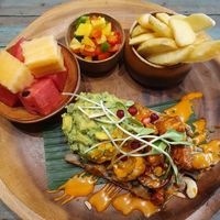 Zucchini waffle for 285 thb at Mango in Bangkok