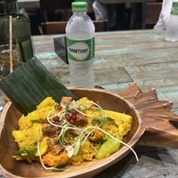 This pineapple jasmin rice combo was incredible   at Mango in Bangkok