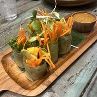 Spring rolls were the best I’ve ever had   at Mango in Bangkok