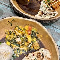 Vegan butter chicken and tikka masala curryy  at Mango in Bangkok