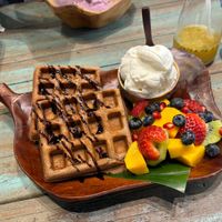 Gluten free waffles  at Mango in Bangkok