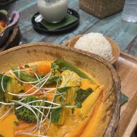 red curry vegetablee  at Mango in Bangkok