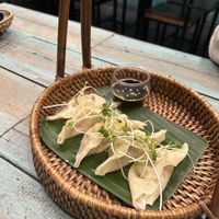 steam gyoza  at Mango in Bangkok