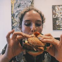 Tempeh burger noms  ✨ ‍♀️  at Mango in Bangkok