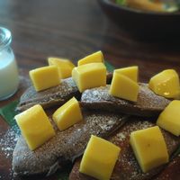 Pancakes with mango at Mango in Bangkok