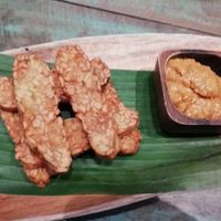 Crispy tempeh at Mango in Bangkok