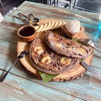 Gluten free vegan banana pancake at Mango in Bangkok