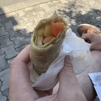 Vegan pesto, vegan cheese, tomato in this crepe  at Creperie - Crepes, Sozopol - Палачинкарница - палачинки, Созопол in Burgas