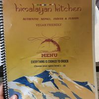 Front of menu (consider us your personal chef)  at Himalayan Kitchen in Honolulu