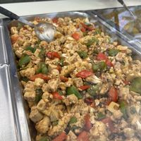 Chili tofu cauliflower   at Heavenly Veggies in Guam