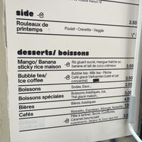 Carte suite  at Bánh Mì 24 in Marseille