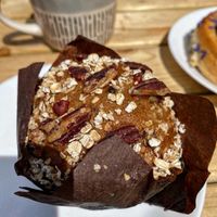 Banana and pecan muffinns  at Wyatts Cafe in Derby