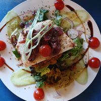 Bhaji burger at Sweet Meats in Sudbury