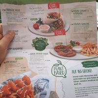 'Green' menu page with 4 vegan and  vegetarian dish at Cafe Extrablatt Bocholt in Bocholt