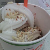 Gojis now also offers coconut milk froyo and I also tried the banana alomond milk.  at Goji's in Halifax