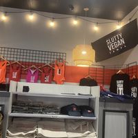 Merch area  at Slutty Vegan in Brandon
