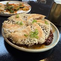 Pan Fried Dumplings  at Men & Beasts in Los Angeles