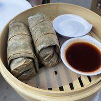 Lotus leaf burritos   at Men & Beasts in Los Angeles