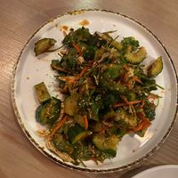 Cucumber salad  at Men & Beasts in Los Angeles