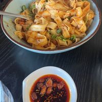 Biang Biang noodles  at Men & Beasts in Los Angeles