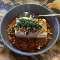 Liangban cold tofu was spicy & great  at Men & Beasts in Los Angeles