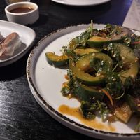 Cucumber salad  at Men & Beasts in Los Angeles