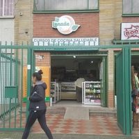 outside at La Lunada Tienda Vegetariana in Bogota