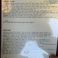 Menu  at Bacari in Los Angeles