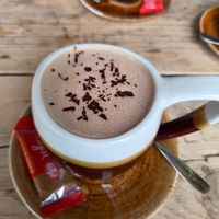 Vegan hot chocolate at Periwinkle Bistro in Wales