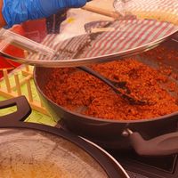Spicy red lentils at Ethiopian Vegan Eats in East London