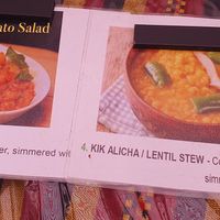 Potato salad. Lentil stew. at Ethiopian Vegan Eats in East London