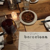 annotated vegan menu   at Barcelona Wine Bar in Pittsburgh
