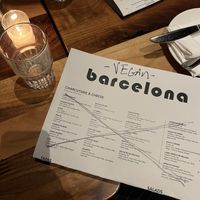 annotated vegan menu  at Barcelona Wine Bar in Pittsburgh