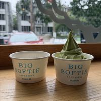 Matcha and thai tea soft servee  at Big Softie in Atlanta