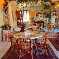 Inside tables at Festina Lente Bistrot in Seregno