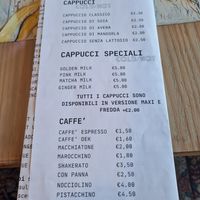 Menu (coffee with vegan milk available) at Festina Lente Bistrot in Seregno