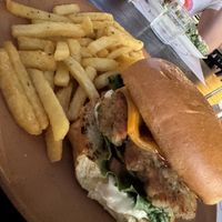 Veggie burger  at Sunset Beach Bar & Restaurant in Rhodes