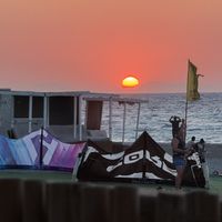 Sunset view  at Sunset Beach Bar & Restaurant in Rhodes