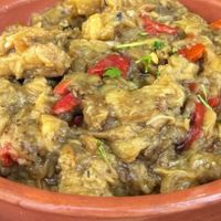 Eggplant dip at Skalakia Taverna in Rhodes