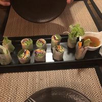 Fresh spring rolls  at Green Tiger House in Chiang Mai