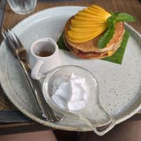 Mango Pancakes at Green Tiger House in Chiang Mai