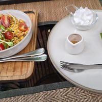 Scrumbled Tofu and Mango Pancakes at Green Tiger House in Chiang Mai