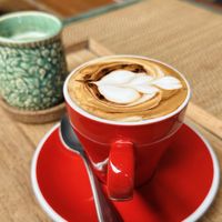 Latte w/ oat milkk  at Green Tiger House in Chiang Mai