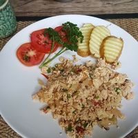 Scrambled tofu at Green Tiger House in Chiang Mai