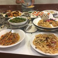 love the fried eggplant fillet at Cháng ChūnTéng SùShí 常春藤素食 in Hualien