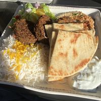 falafel plate   at Curbside Eatery + Drinkery in La Mesa