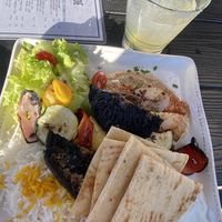 veggie kebob plate   at Curbside Eatery + Drinkery in La Mesa